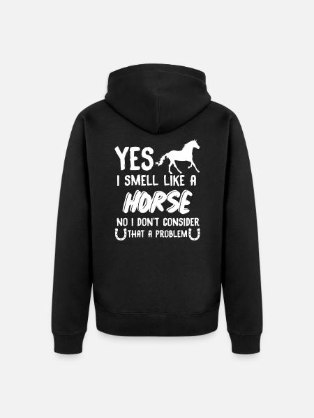 Pferd - Unisex Premium Bio Zip Hoodie - Schwarz
