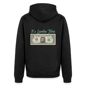 Ripple, XRP, crypto, bitcoin, gift - Unisex Premium Organic Zip Hoodie - black - Back - Nico (187cm)