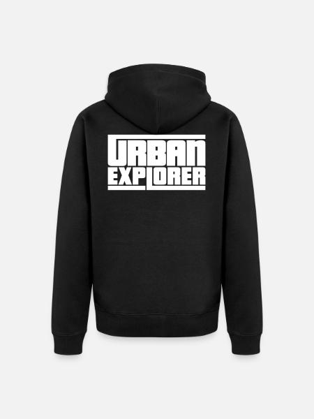 Urban Explorer - Unisex Premium Organic Zip Hoodie - black