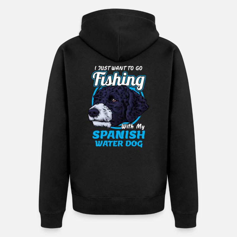Chien d'eau espagnol - Veste à capuche bio Premium Unisexe - noir