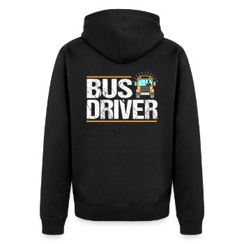 conducteur - Veste à capuche bio Premium Unisexe - noir - Dos - Nico (187cm)