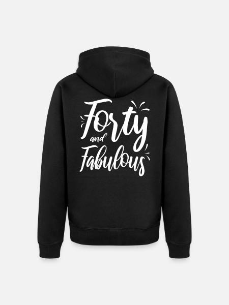 40th birthday - Unisex Premium Organic Zip Hoodie - black