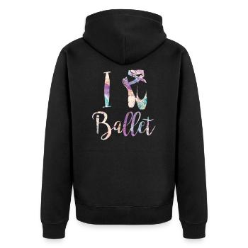 ballet - Veste à capuche bio Premium Unisexe - noir - Dos - Nico (187cm)