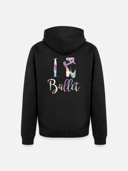 ballet - Unisex Premium Organic Zip Hoodie - black