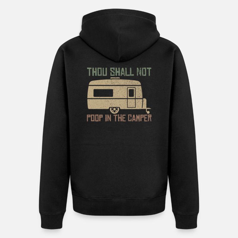 CAMPER - Unisex Premium Bio Zip Hoodie - Schwarz
