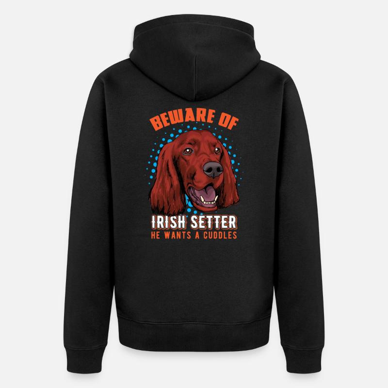 Irish Setter - Unisex Premium Bio Zip Hoodie - Schwarz
