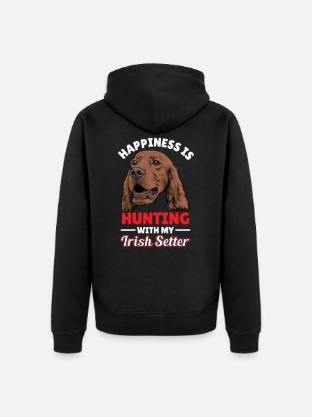 Irish Setter - Unisex Premium Bio Zip Hoodie - Schwarz