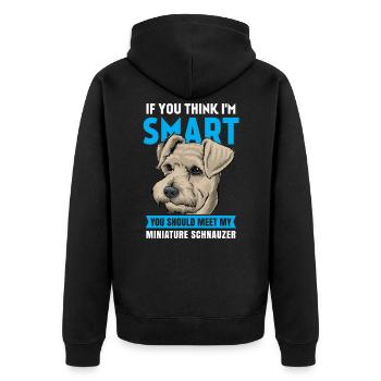 Schnauzer miniature - Veste à capuche bio Premium Unisexe - noir - Dos - Nico (187cm)