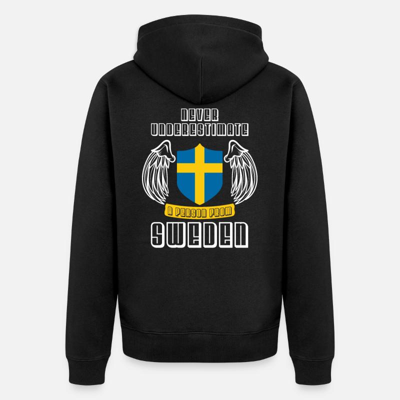 Suède - Veste à capuche bio Premium Unisexe - noir