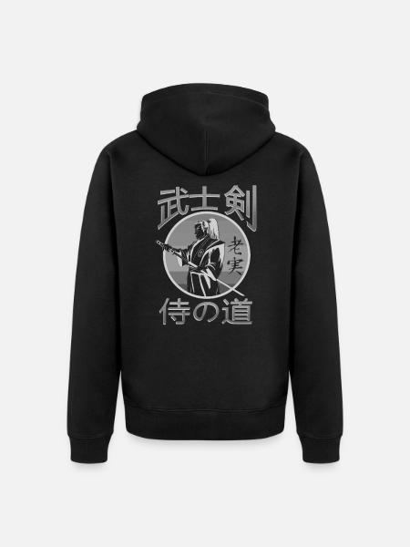 samouraï - Veste à capuche bio Premium Unisexe - noir