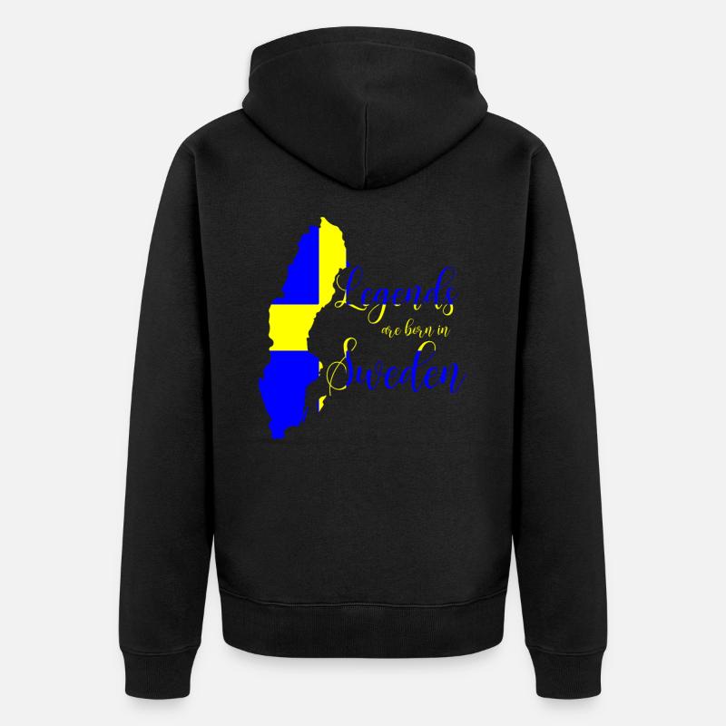 Schweden Helden - Unisex Premium Bio Zip Hoodie - Schwarz