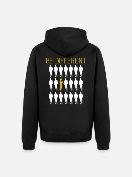 Clarinet - Unisex Premium Organic Zip Hoodie - black