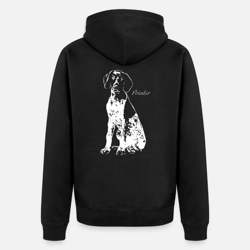 Pointer - Unisex Premium Bio Zip Hoodie - Schwarz