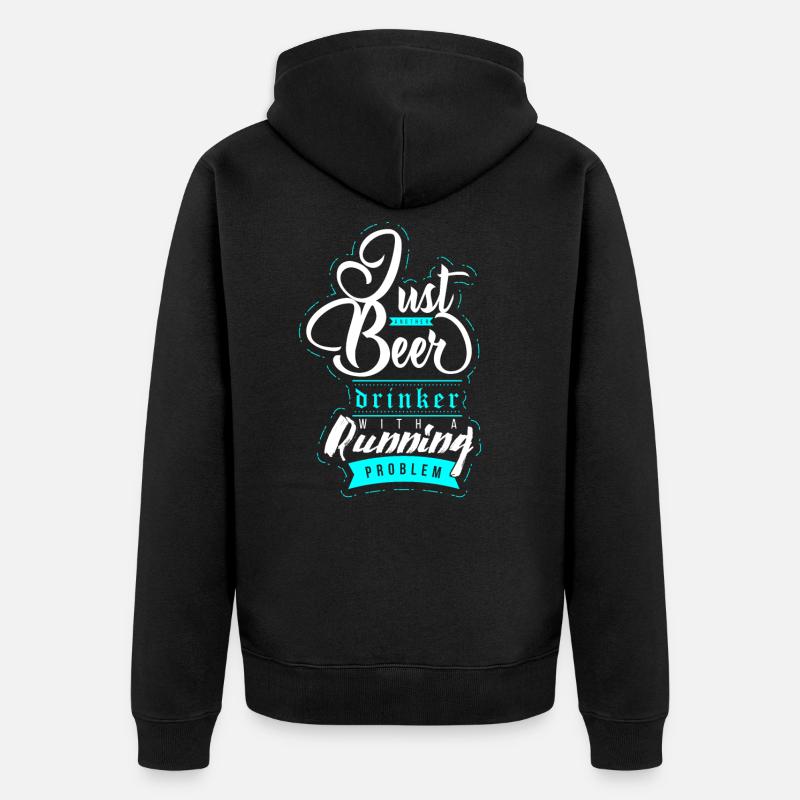 courir - Veste à capuche bio Premium Unisexe - noir