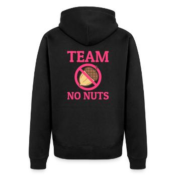 Team Girl Team No Nuts It's a Girl Gender Reveal - Unisex Premium Bio Zip Hoodie - Schwarz - Hinten - Nico (187cm)