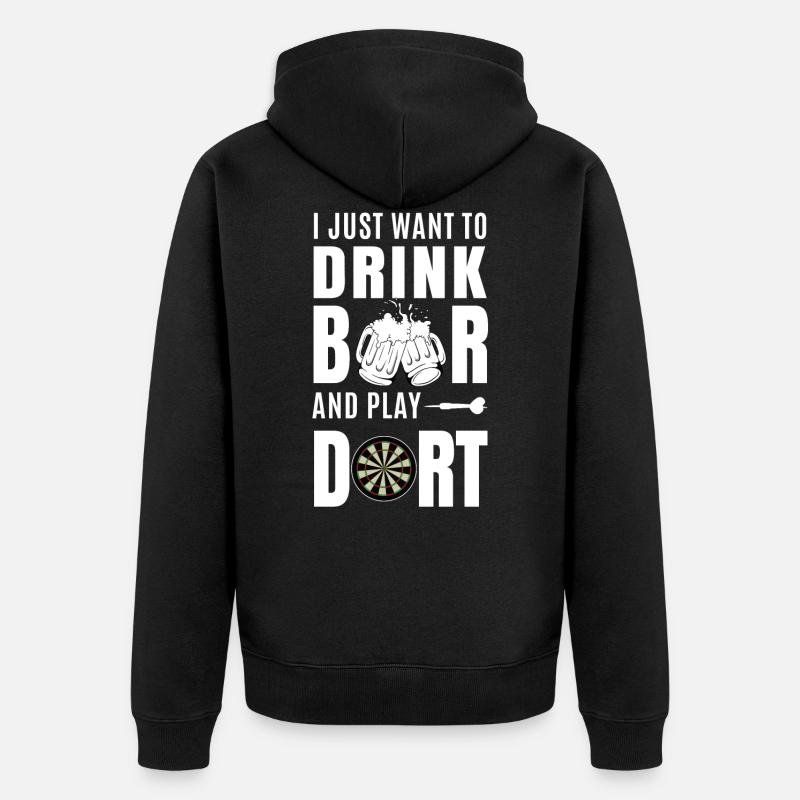 Dart - Unisex Premium Bio Zip Hoodie - Schwarz