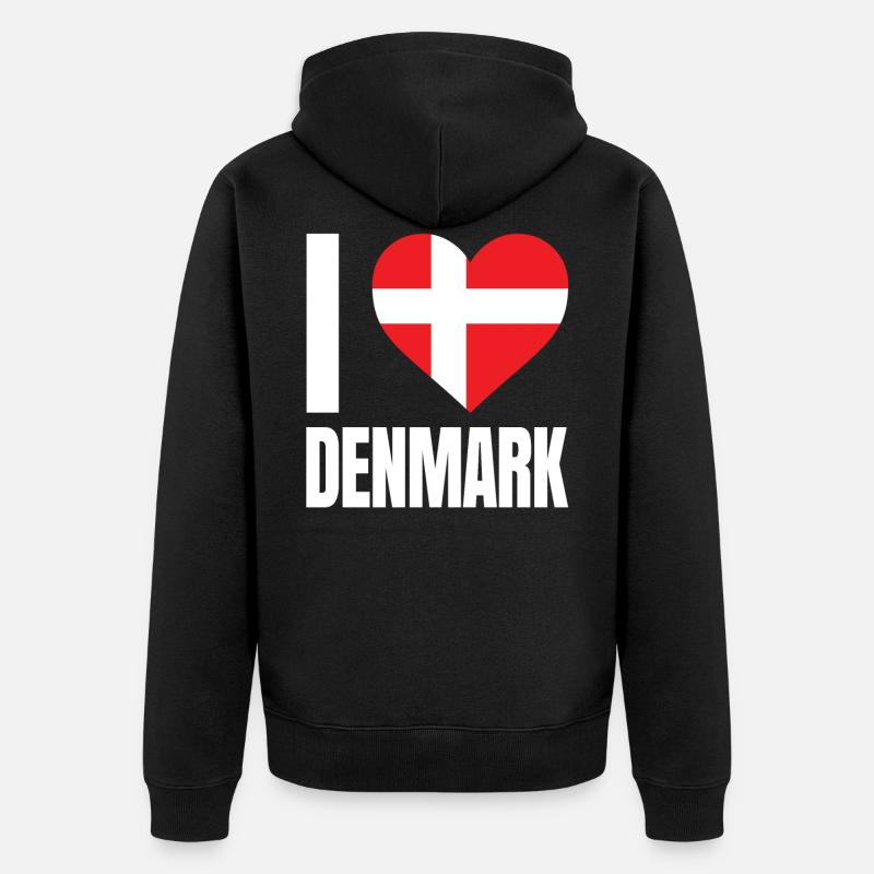 Danemark - Veste à capuche bio Premium Unisexe - noir