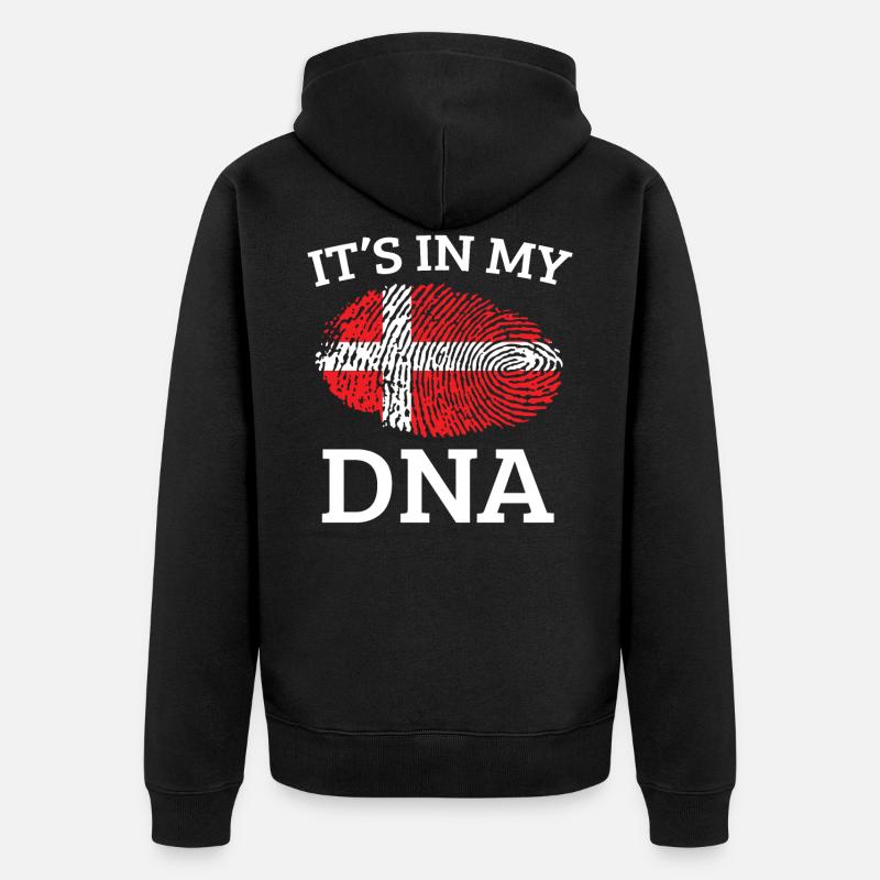 Dänemark - Unisex Premium Bio Zip Hoodie - Schwarz