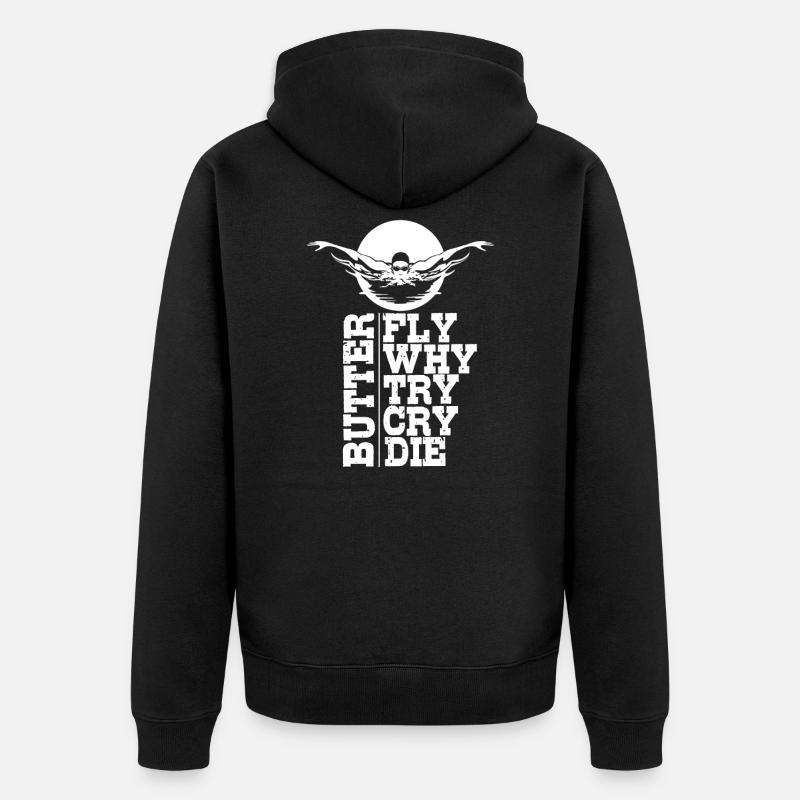 Natation - Veste à capuche bio Premium Unisexe - noir