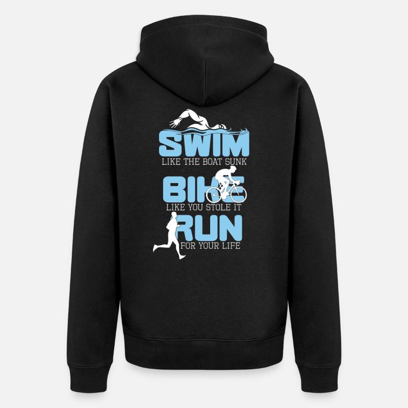 Triathlon - Veste à capuche bio Premium Unisexe - noir