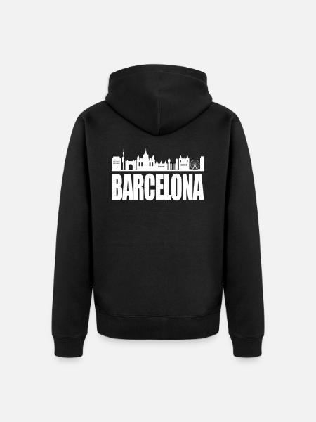 Barcelone - Veste à capuche bio Premium Unisexe - noir