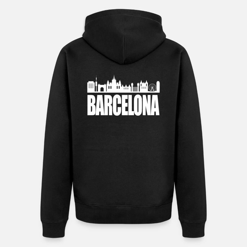 Barcelone - Veste à capuche bio Premium Unisexe - noir