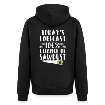 Chemise forestière drôle menuisier menuisier - Veste à capuche bio Premium Unisexe - noir - Dos - Nico (187cm)