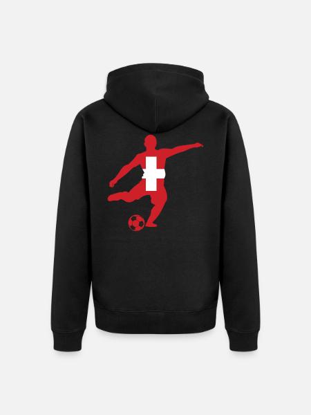 Switzerland - Unisex Premium Organic Zip Hoodie - black