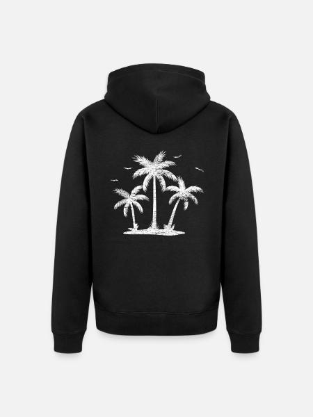 Palmes d’été - Veste à capuche bio Premium Unisexe - noir