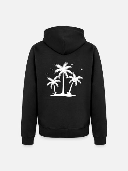 Palms Tropics - Unisex Premium Organic Zip Hoodie - black