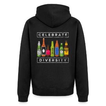Bière bière - Veste à capuche bio Premium Unisexe - noir - Dos - Nico (187cm)