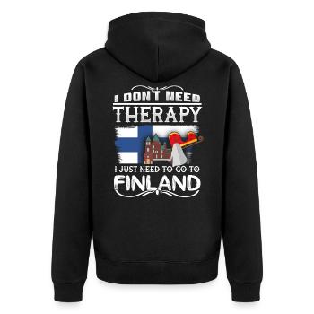 Finlande - Veste à capuche bio Premium Unisexe - noir - Dos - Nico (187cm)