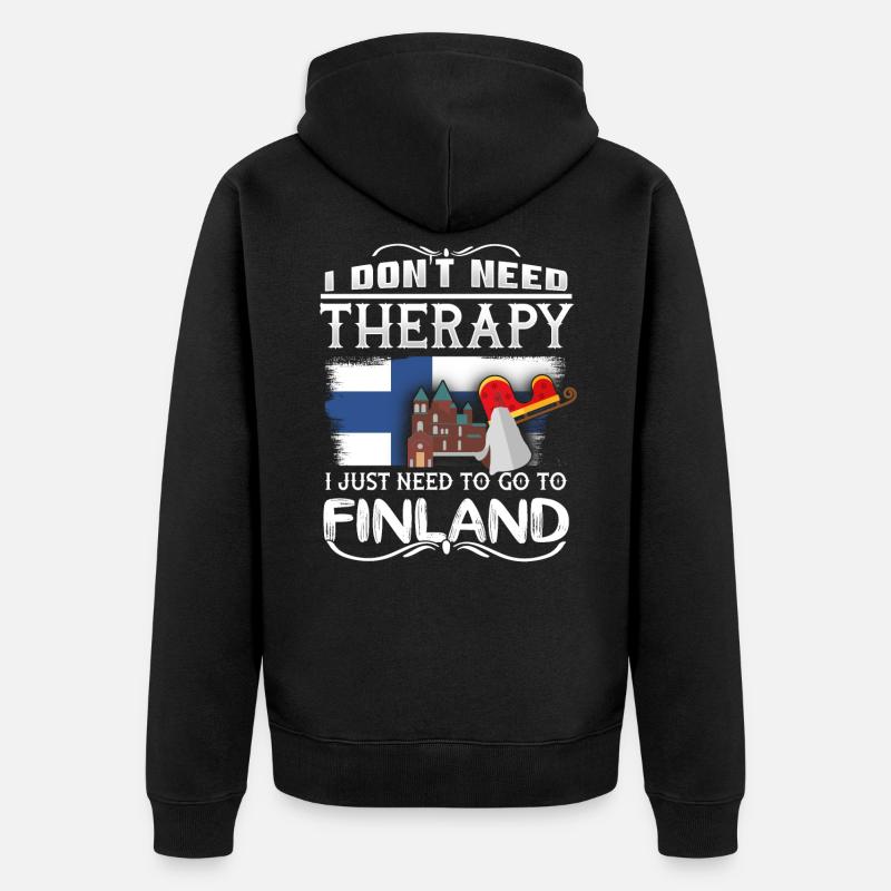 Finlande - Veste à capuche bio Premium Unisexe - noir