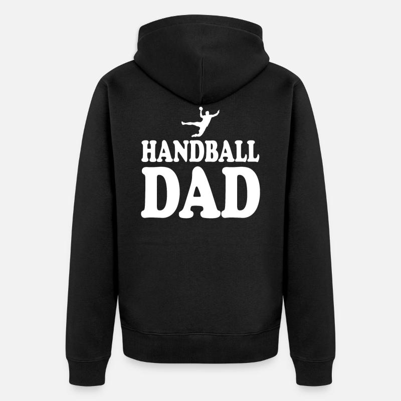 Handball - Unisex Premium Bio Zip Hoodie - Schwarz