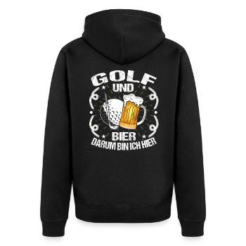 Golf Golfer Golf Course Gift Club de Golf Drôle - Veste à capuche bio Premium Unisexe - noir - Dos - Nico (187cm)