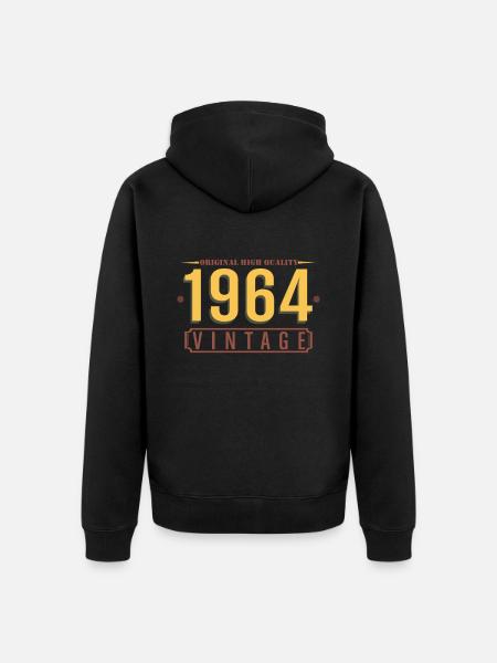 1964 - Veste à capuche bio Premium Unisexe - noir