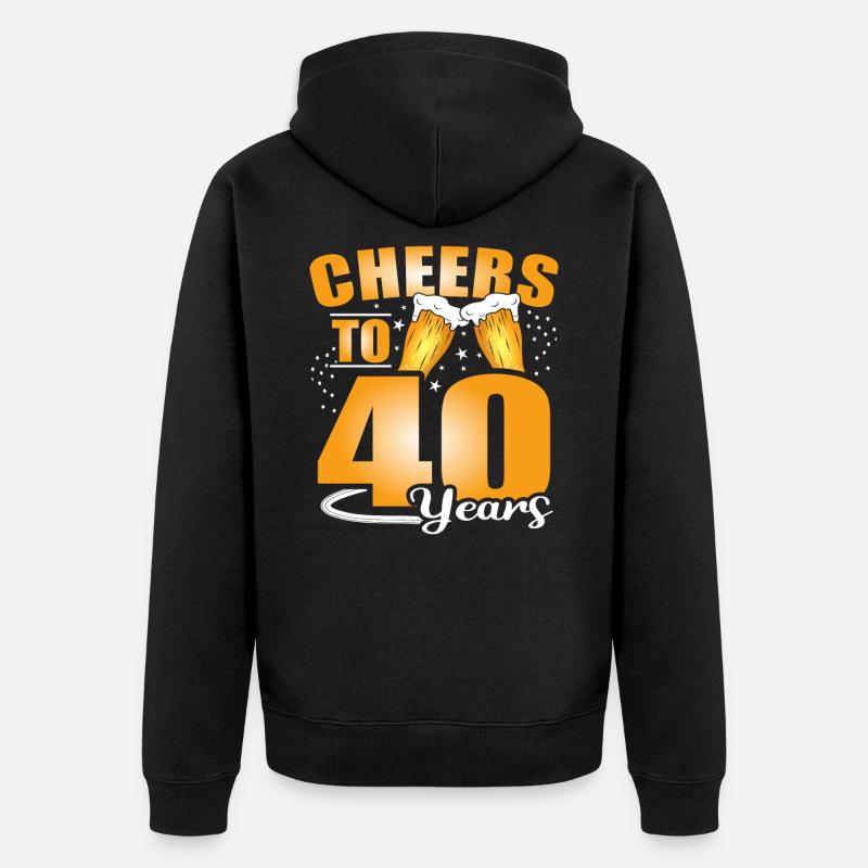 40ème anniversaire - Veste à capuche bio Premium Unisexe - noir