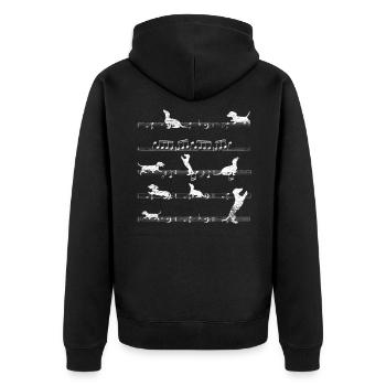 Musique de teckel - Veste à capuche bio Premium Unisexe - noir - Dos - Nico (187cm)