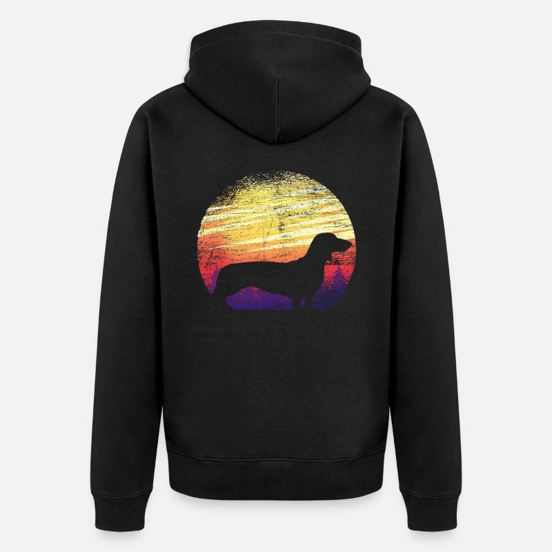 teckel - Veste à capuche bio Premium Unisexe - noir