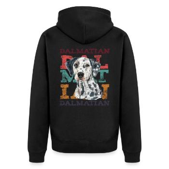 dalmatien - Veste à capuche bio Premium Unisexe - noir - Dos - Nico (187cm)