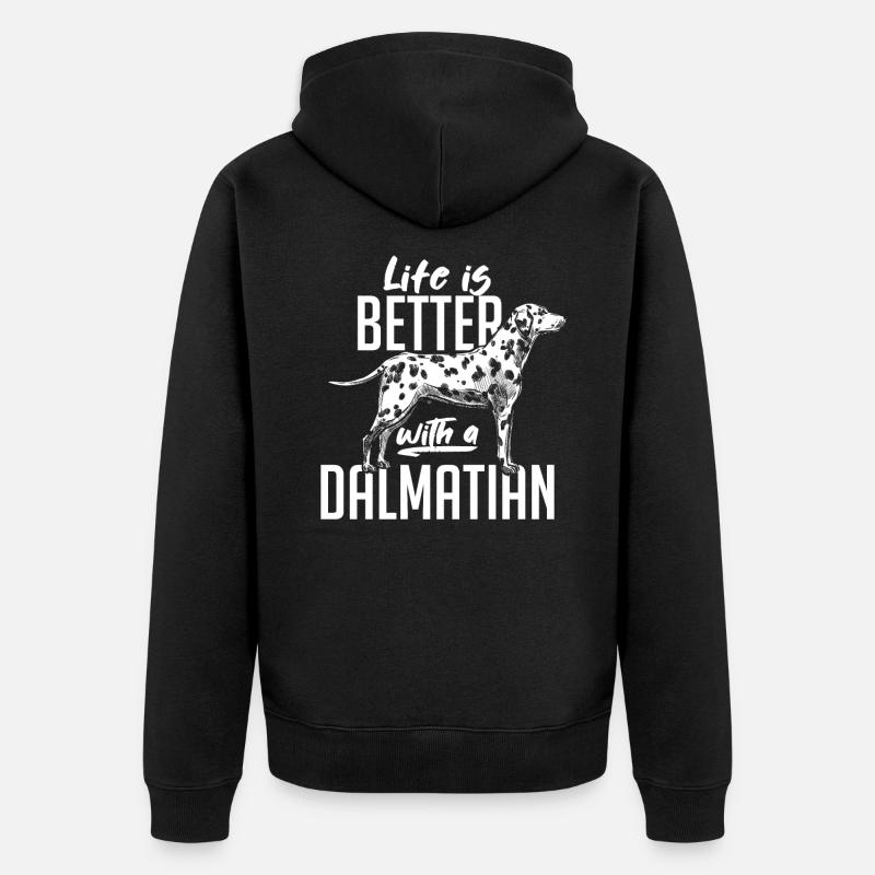 dalmatien - Veste à capuche bio Premium Unisexe - noir