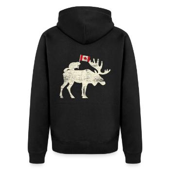 Canada drapeau canadien - Veste à capuche bio Premium Unisexe - noir - Dos - Nico (187cm)