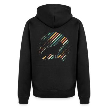 German shepherd dog - Unisex Premium Organic Zip Hoodie - black - Back - Nico (187cm)