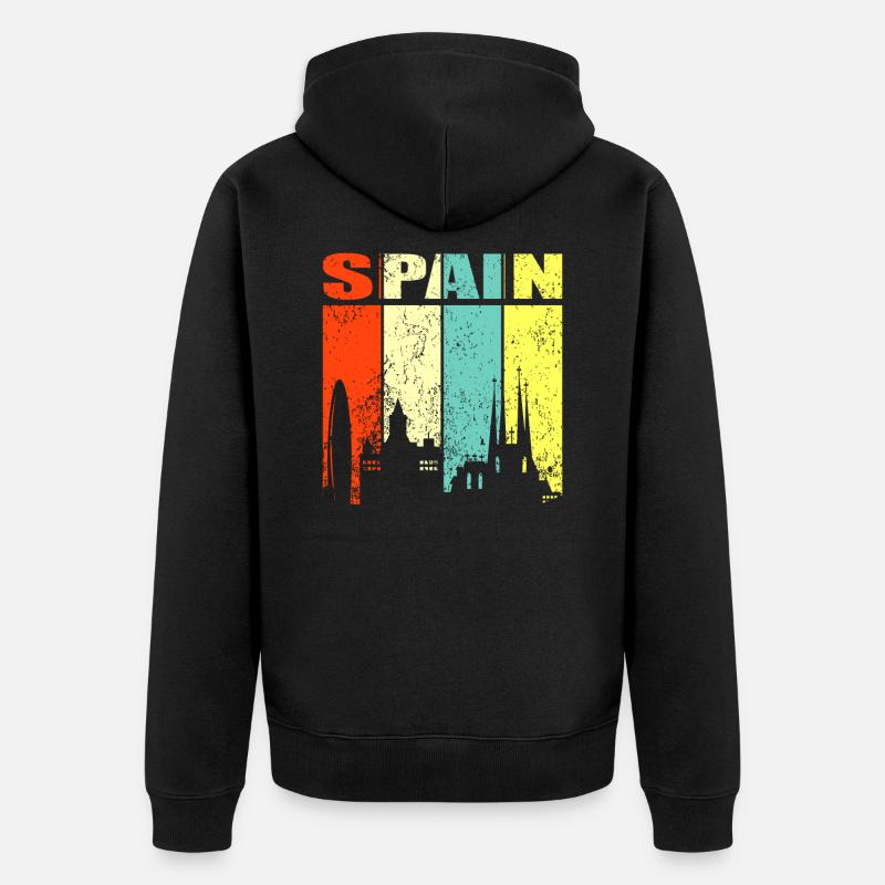 Espagne - Veste à capuche bio Premium Unisexe - noir