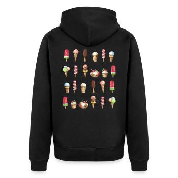 Glace glace - Veste à capuche bio Premium Unisexe - noir - Dos - Nico (187cm)