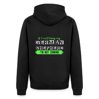 German shepherd dog - Unisex Premium Organic Zip Hoodie - black - Back - Nico (187cm)