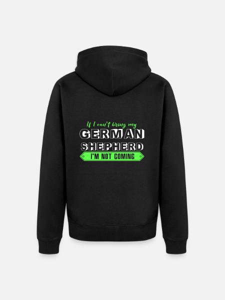 German shepherd dog - Unisex Premium Organic Zip Hoodie - black