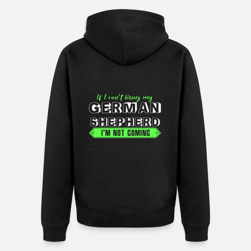 Deutscher Schäferhund - Unisex Premium Bio Zip Hoodie - Schwarz