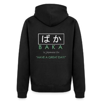 Japon - Veste à capuche bio Premium Unisexe - noir - Dos - Nico (187cm)