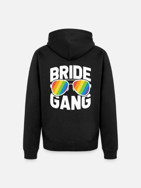 Braut Homo Ehe - Unisex Premium Bio Zip Hoodie - Schwarz